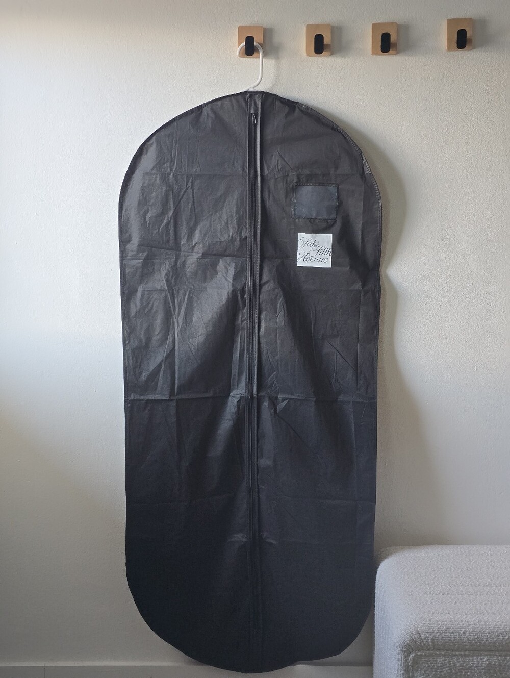 S Fifth Avenue Black Garment Bag - Unbranded Protective Suit Carrier